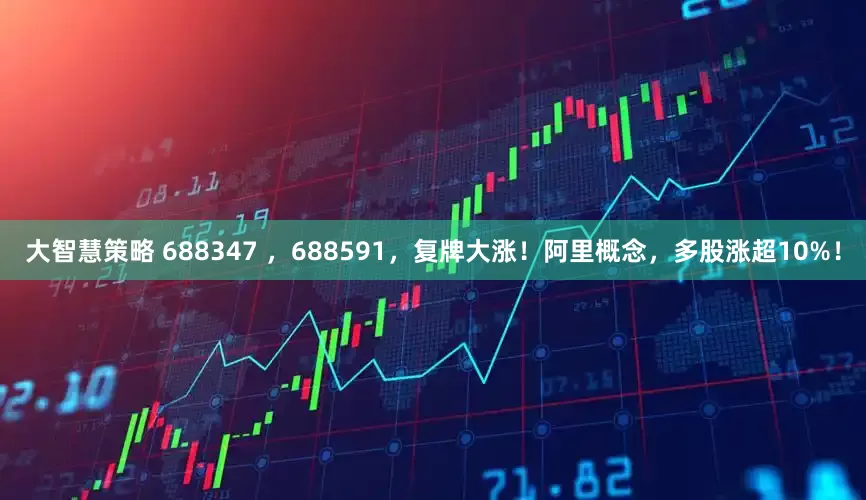 大智慧策略 688347 ，688591，复牌大涨！阿里概念，多股涨超10%！