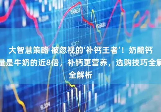 大智慧策略 被忽视的‘补钙王者’！奶酪钙含量是牛奶的近8倍，补钙更营养，选购技巧全解析